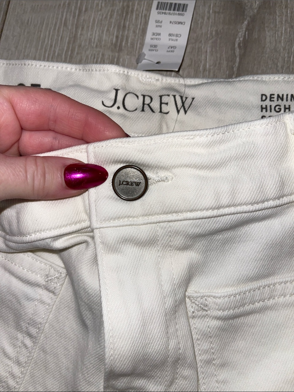 NIB/NWT J. Crew Wide-Leg White Denim High Rise Fit/Flare Stretch 25 - Picture 4 of 11